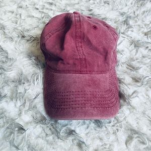 SHEIN Unisex Faded Maroon Adjustable Baseball Cap Hat One Size